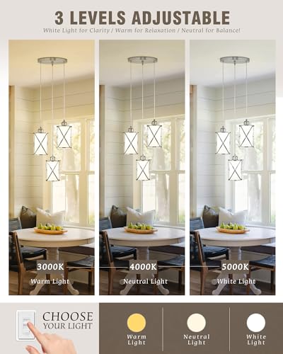 Brushed Nickel Dining Room Chandelier Light Fixture