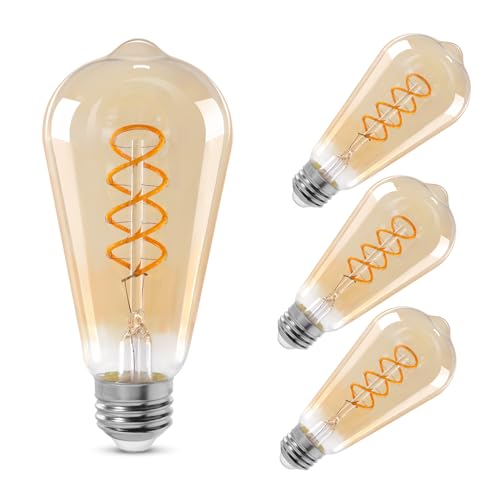 ST64 LED E26 Vintage Edison Light Bulbs (4 Count)