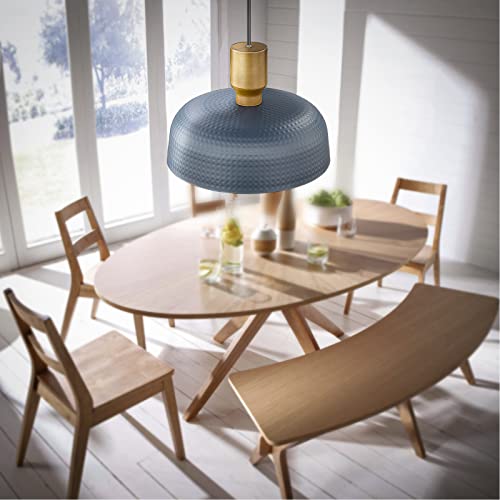 Pendant Light Fixtures Ceiling Hanging with Hammered Metal Shade