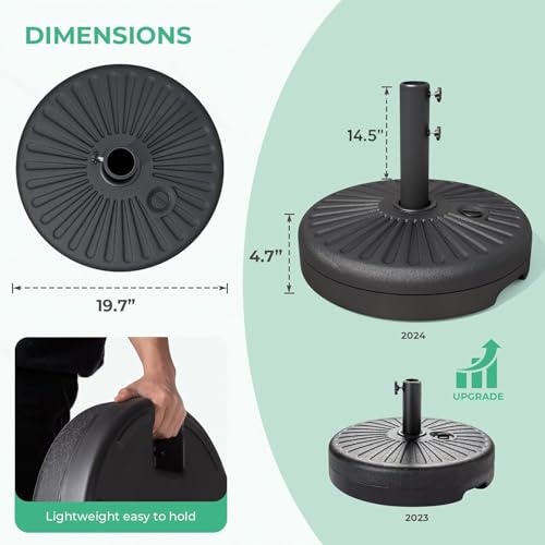 81.5lb Max Capacity Outdoor Patio Umbrella Base