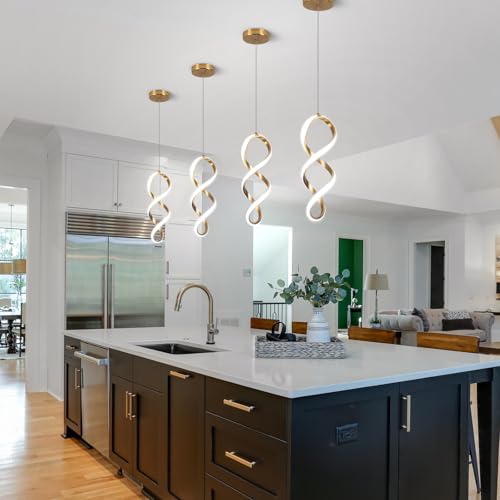 Gold Led Pendant Lights Kitchen Island