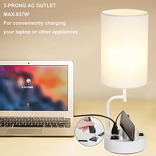 Table Lamp with 3 USB Charging Ports (2 Count)