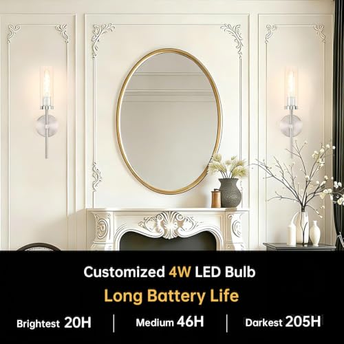 Battery Operated Wall Sconces Set of 2 (2 Count)