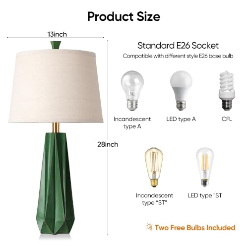 27" Resin Table Lamp Set of 2 (2 Count)