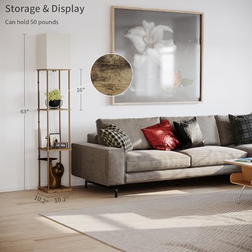 Floor Lamp with Shelves