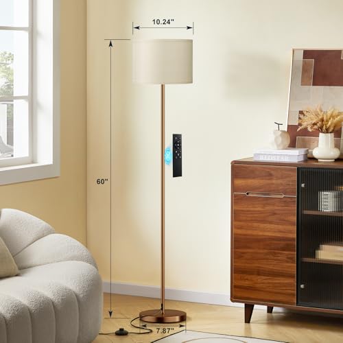 Floor Lamps for Living Room with Remote Control and Stepless Dimmable Colors Temperature & Brightness