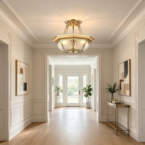 Vintage Style Brass Chandelier