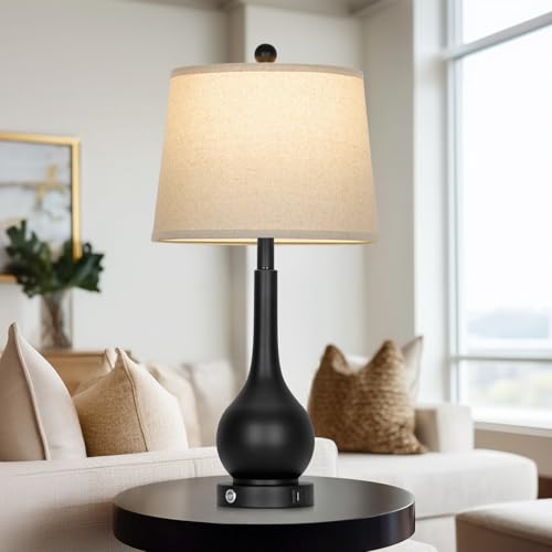26" Black Table Lamps Set of 2 for Living Room (2 Count)