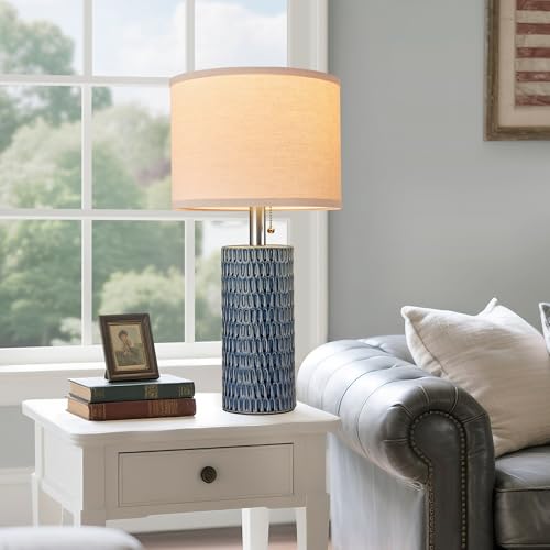 20.5" Modern Ceramic Table Lamps for Bedroom Set of 2 (2 Count)