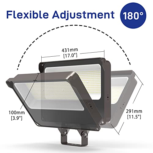 LED Flood Light 200W 24000LM 5000K Daylight IP65 Waterproof Outdoor Floodlights UL Certified for Court Garden Warehouse
