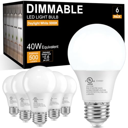 Dimmable LED Light Bulbs 40W Eq (6 Count)