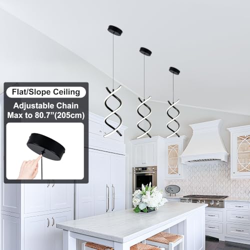 Spiral Led Pendant Light Fixture