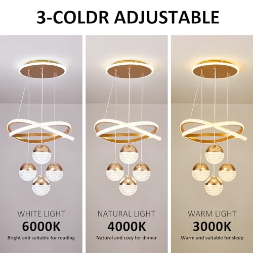Modern Gold LED Chandeliers