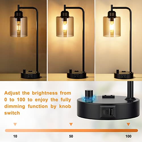Industrial Small Desk Lamp for Nightstand