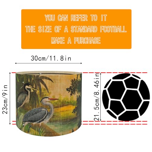 Rustic And Retro Bamboo Drum Lamp shade Tropical Colorful Animals Design