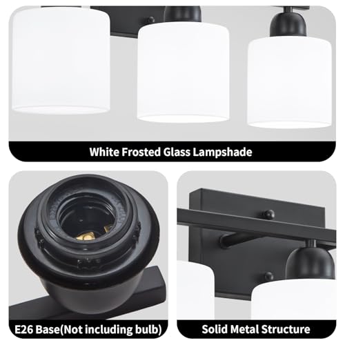 4 Light Black Bathroom Vanity Light