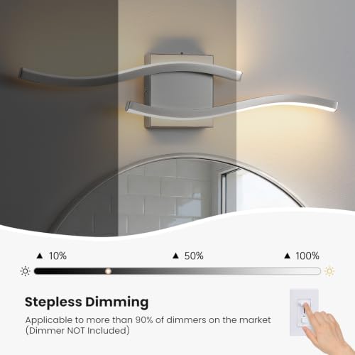 Nickel LED Bathroom Vanity Lights