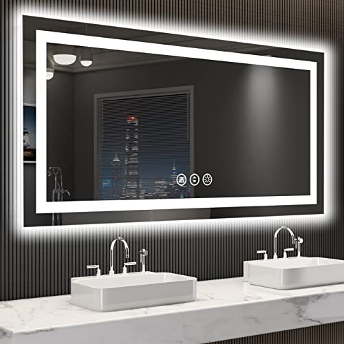 55"X30" LED Bathroom Mirror with Lights