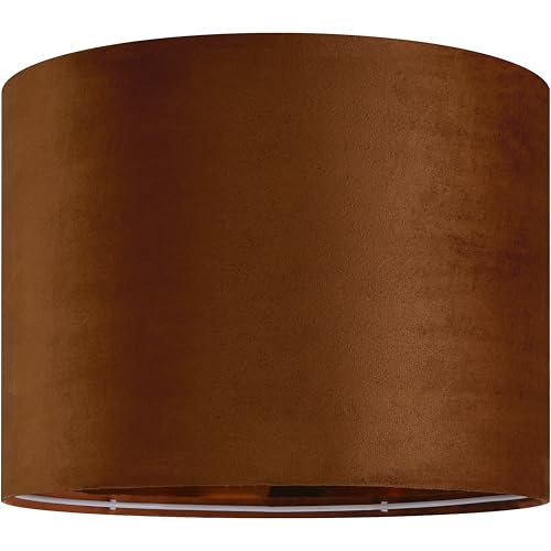 Burnt Orange Velvet Drum Lamp Shade