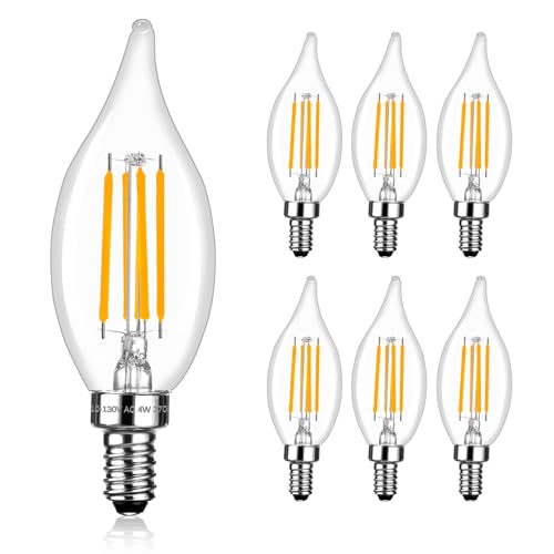 E12 LED Bulb Dimmable 40 Watt Equivalent (6 Count)
