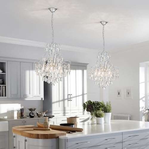 5 Light Crystal Candle Chandelier Pendant Ceiling Modern Lighting Fixture for Bedroom Hallway Bar Kitchen Bathroom