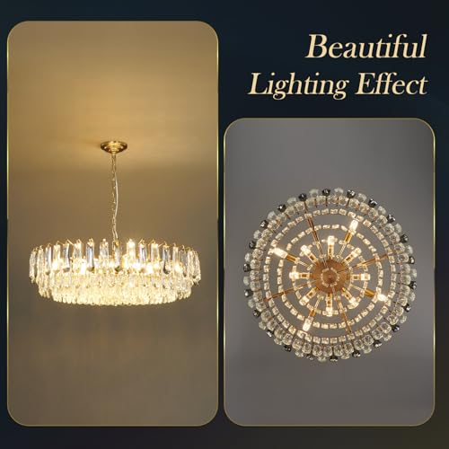 31.5" Gold Crystal Chandeliers Modern3