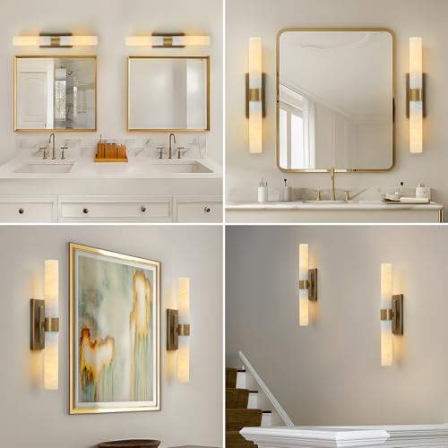 Natural Alabaster Wall Sconce