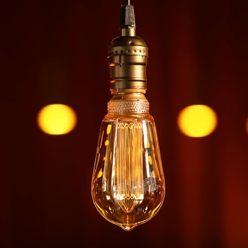 6 Pack LED ST64 Vintage Edison Bulbs (6 Count)