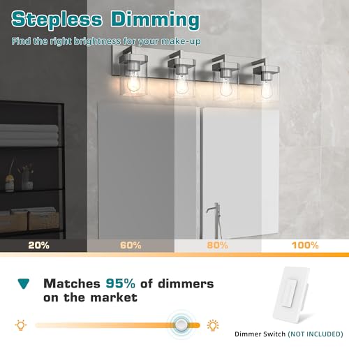 4 Light Bathroom Light Fixtures (4 Count)