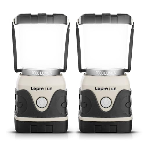 1000LM Battery Powered LED Camping Lantern with 4 Light Modes (2 Count)