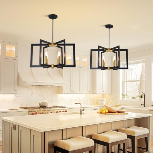 22" Black and Gold Chandelier (6 Count)