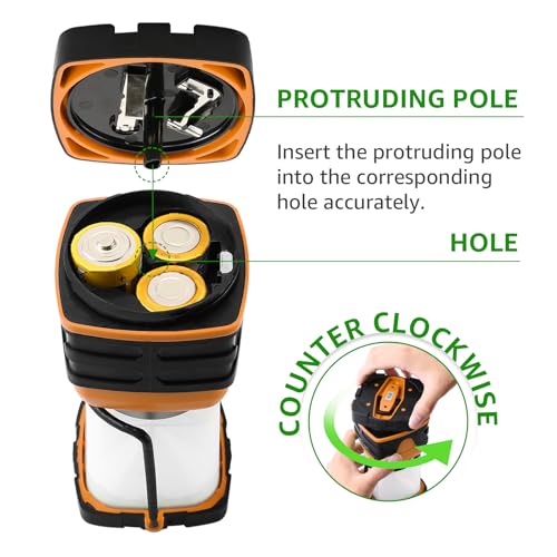 1000LM Battery Powered LED Camping Lantern with 4 Light Modes (2 Count)