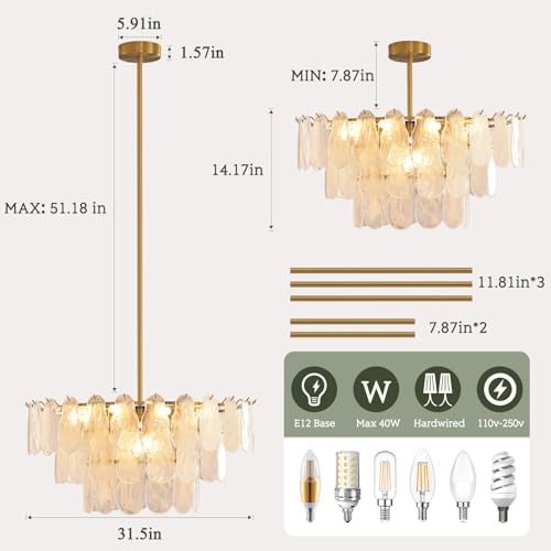 Modern Large Gold Chandeliers