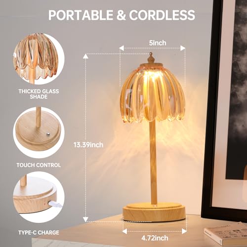 Tulip Table Lamp with 5200mAh Battery & Touch Control