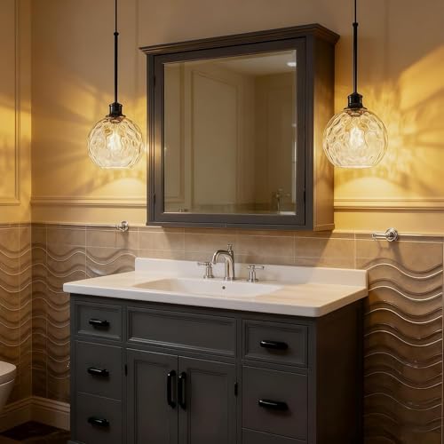 2 Pack Clear Hammered Glass Shade Replacements (2 Count)