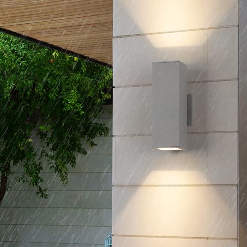 12" Modern Outdoor Porch Light in 2 Lights (2 Count)