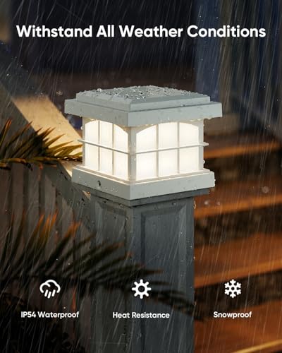 RGBCW Solar Post Cap Lights 8 (8 Count)