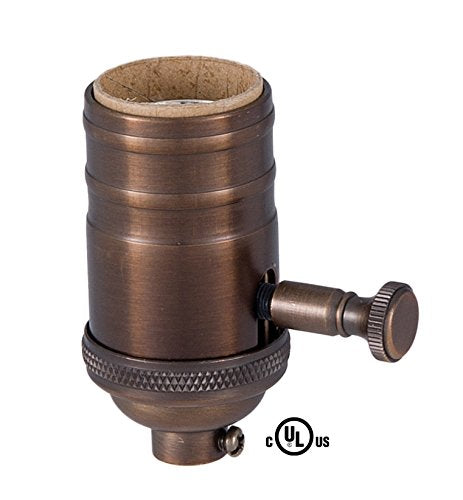 Edison Size Full Dimmer Socket in Bronze Finish