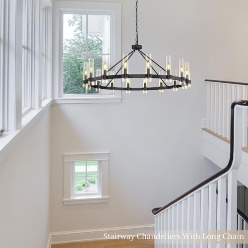 Black Wagon Wheel Chandelier