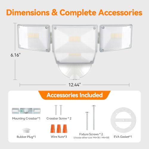 85W 10000LM Dusk to Dawn Outdoor Lighting (White)