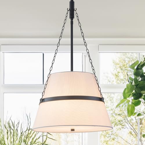 15.35" Black Drum Chandelier