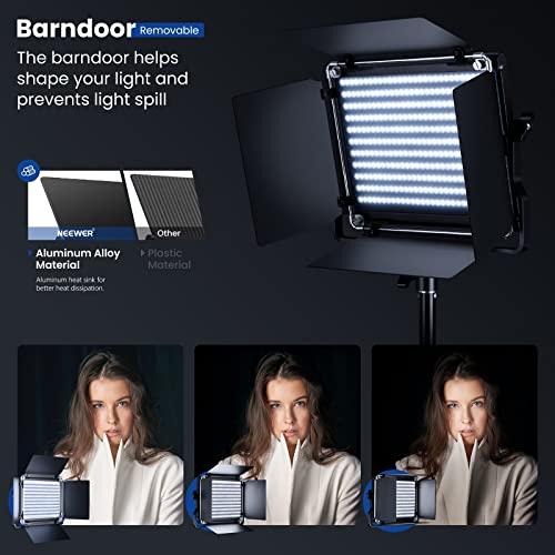 2 Pack Bi Color 660 LED Video Light and Stand Kit (2 Light and stand kit)