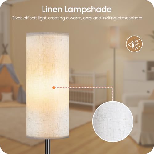 Dimmable Floor Lamp for Living Room with Remote and Foot Switch