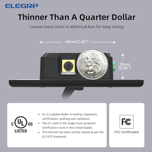 Digital Toggle Dimmer Switch for Dimmable LED