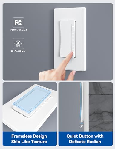 Single Pole Smart Dimmer Light Switch DPR10 (2 Count)