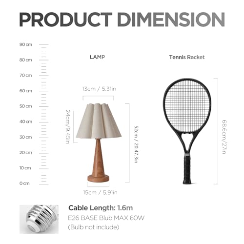 Modern Table Lamp with Petal Linen Lampshade