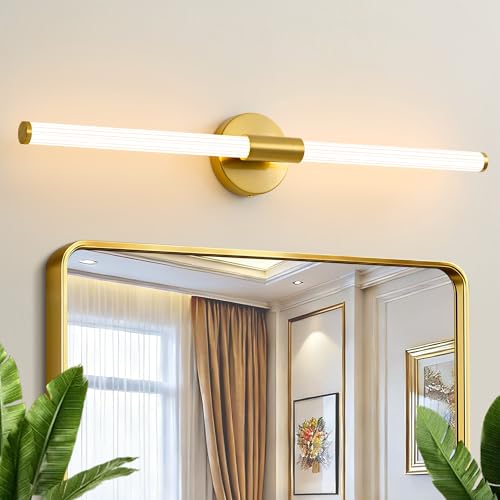 LED Bathroom Vanity Lights Gold Wall Sconce Modern 30"