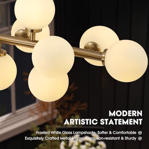 Gold Mid Century Modern Sputnik Chandeliers for Dining Room Light Fixture