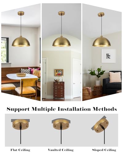 Gold Pendant Lights Kitchen Island 2 Pack (2 Count)
