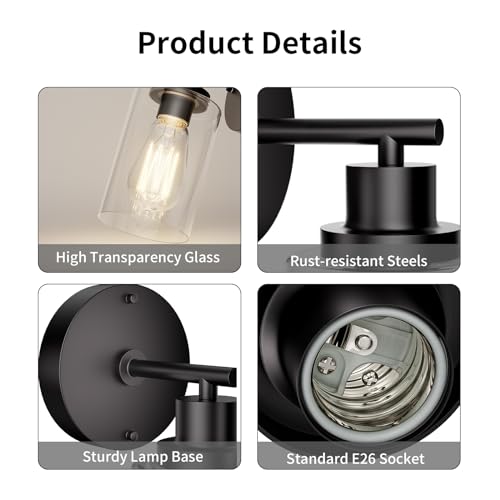 Black Wall Sconce Light
